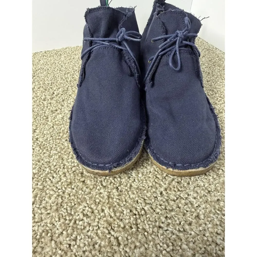 Polo Ralph Lauren Casterton Chukka Boots Mens 13D Blue Canvas Casual Ankle